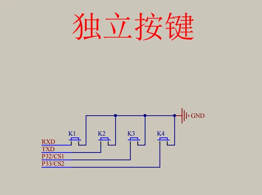 独立按键原理图1